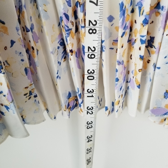 Vince Camuto Pleated Chiffon Midi Skirt Floral Print Size XXL - Picture 12 of 12